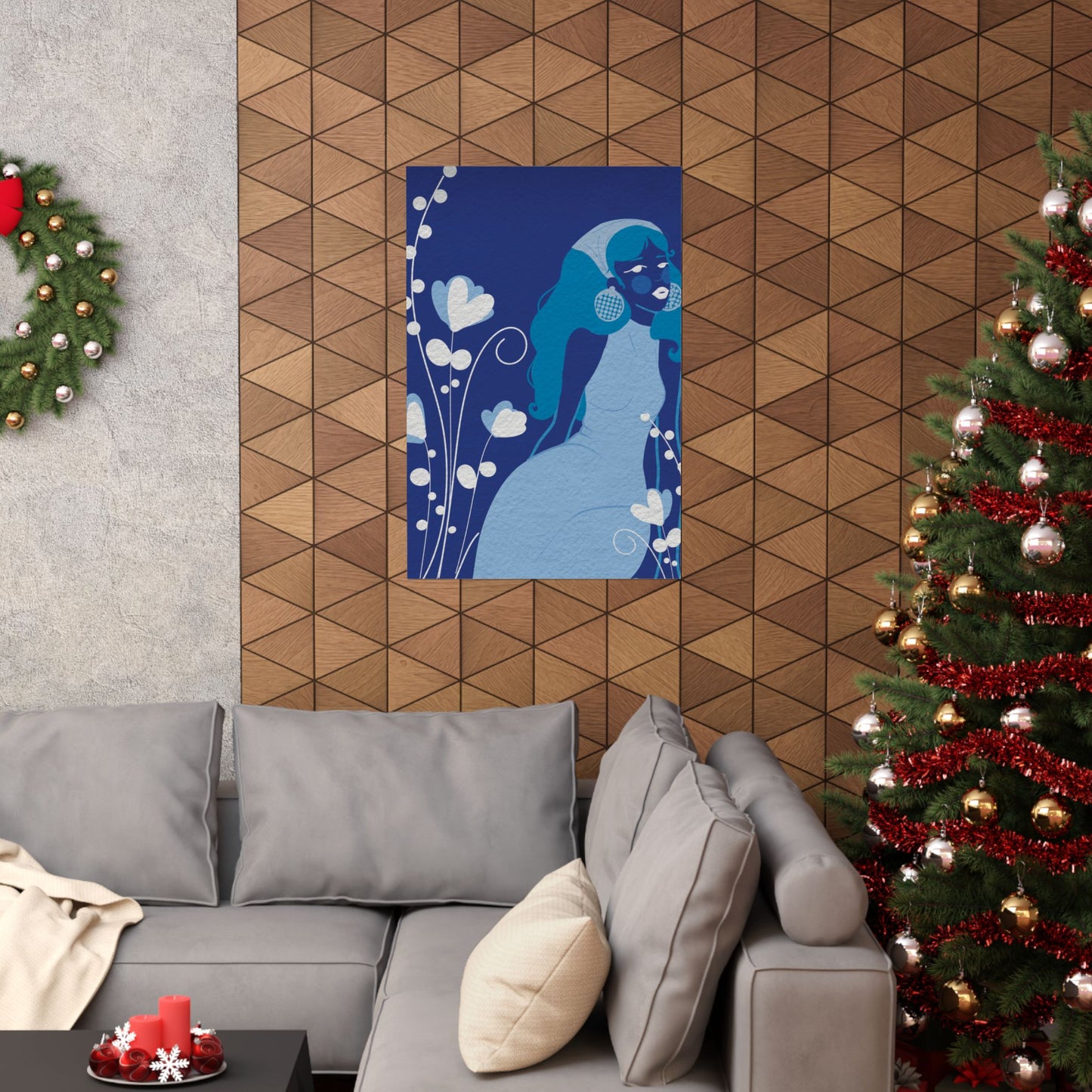 Feeling blue - Frameless Art Print for Cozy Home Decor