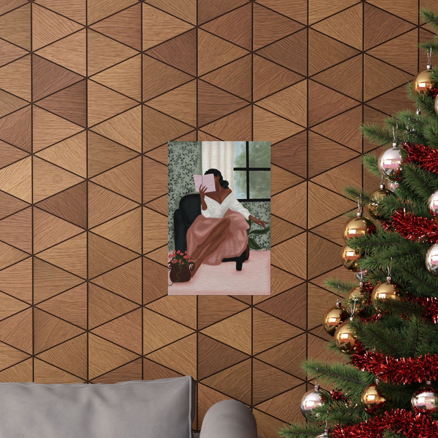 Elegant Solitude -  Frameless Art Print for Cozy Home Decor