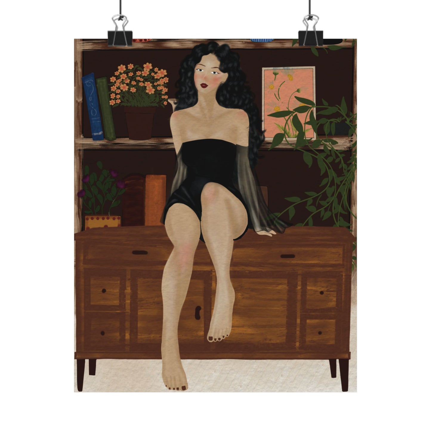 Pretty Pose -  Frameless Art Print for Cozy Home Decor