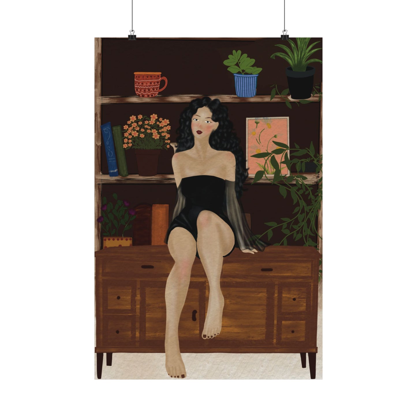 Pretty Pose -  Frameless Art Print for Cozy Home Decor