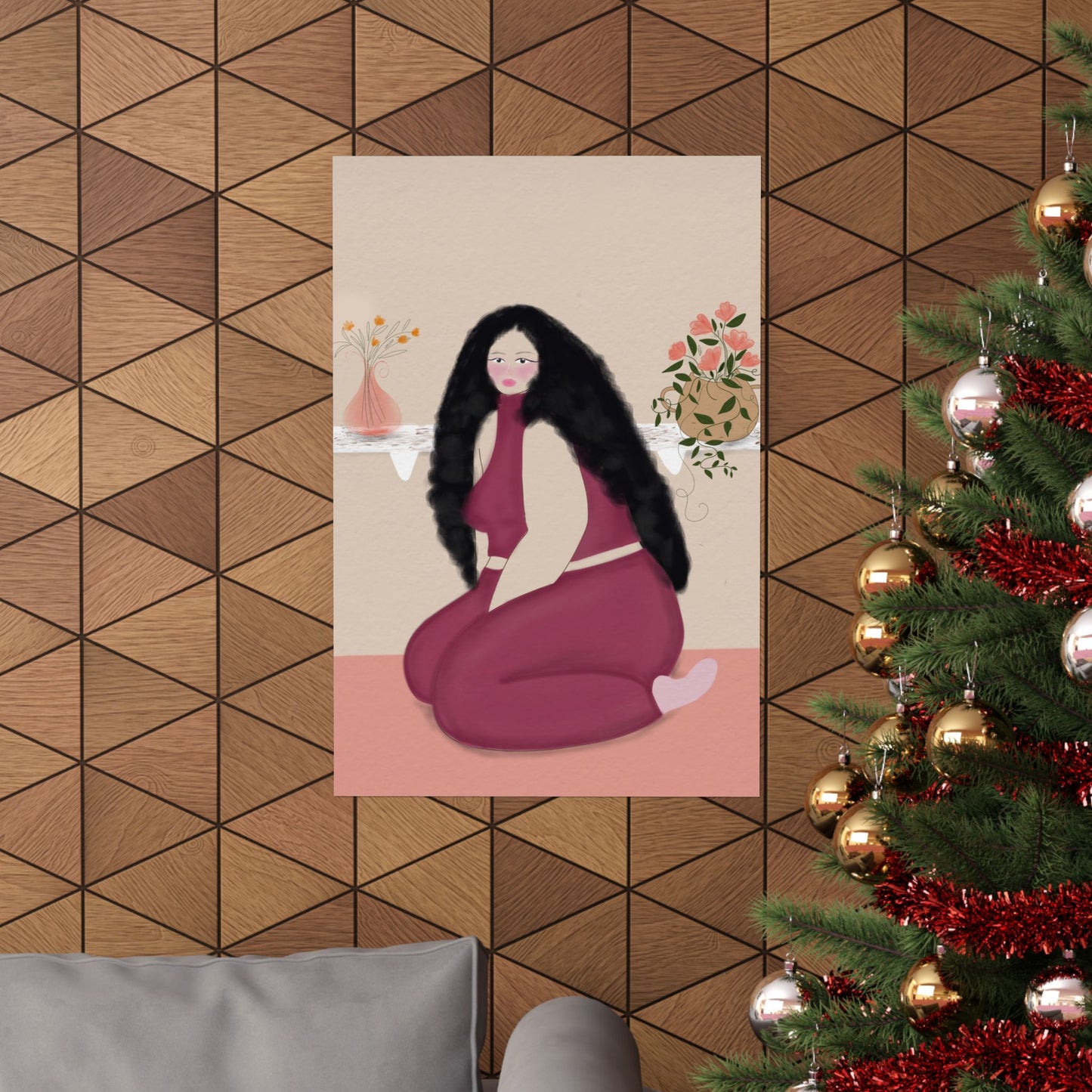 Soft Bloom -  Frameless Art Print for Cozy Home Decor