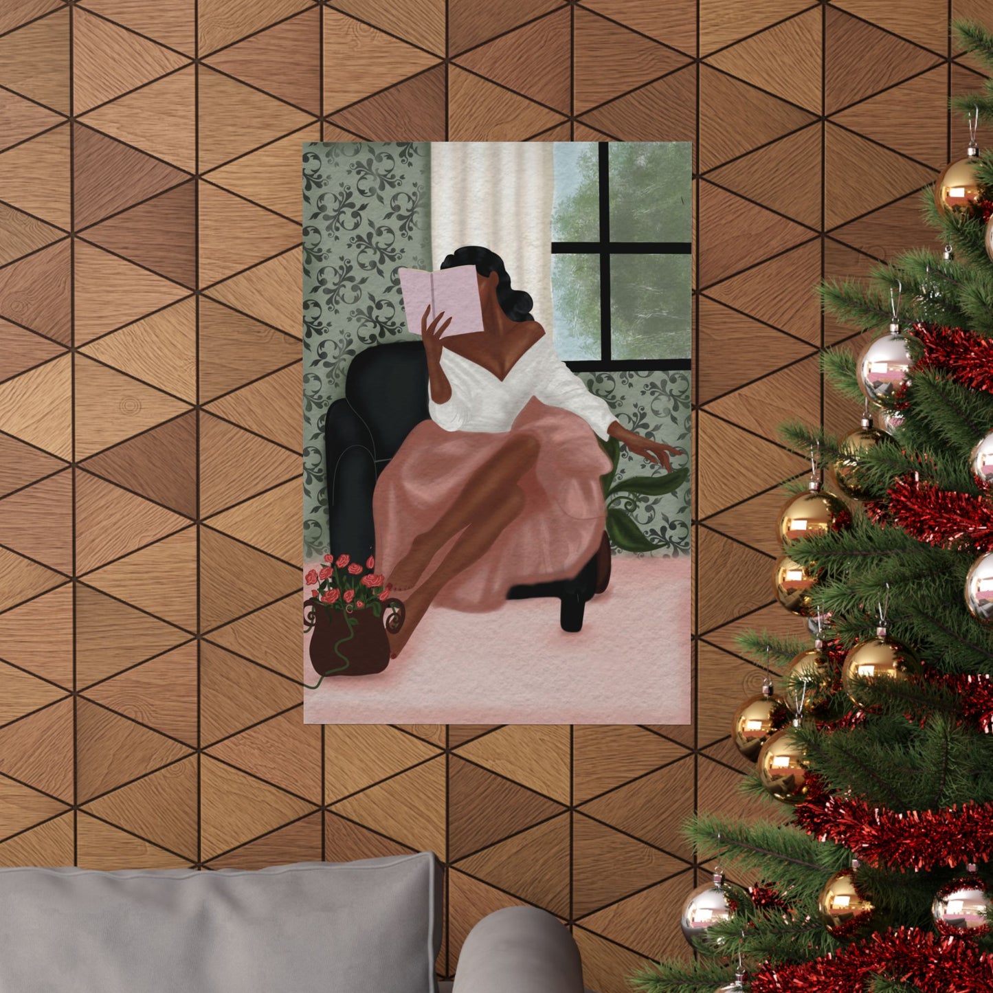 Elegant Solitude -  Frameless Art Print for Cozy Home Decor