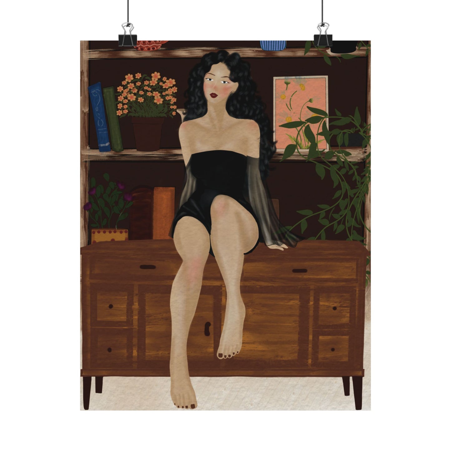 Pretty Pose -  Frameless Art Print for Cozy Home Decor