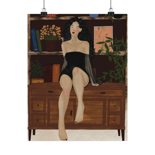 Pretty Pose -  Frameless Art Print for Cozy Home Decor