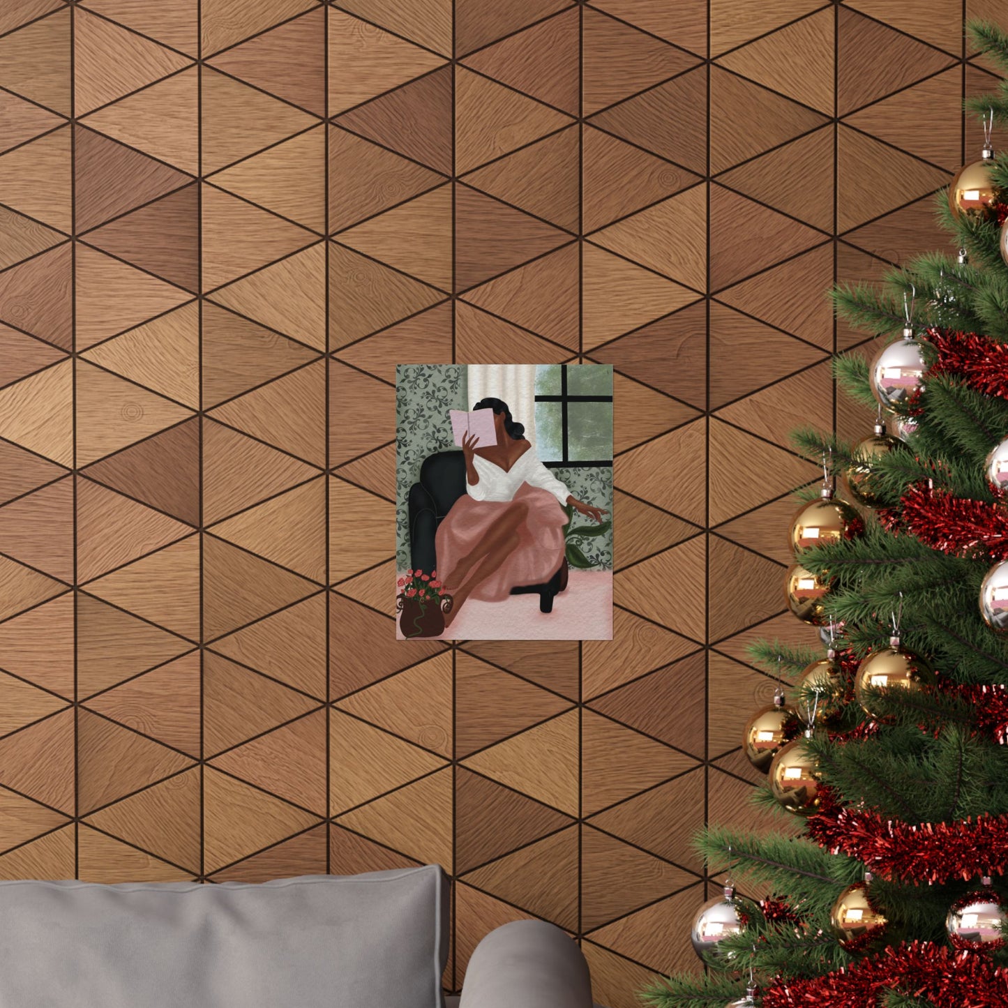 Elegant Solitude -  Frameless Art Print for Cozy Home Decor