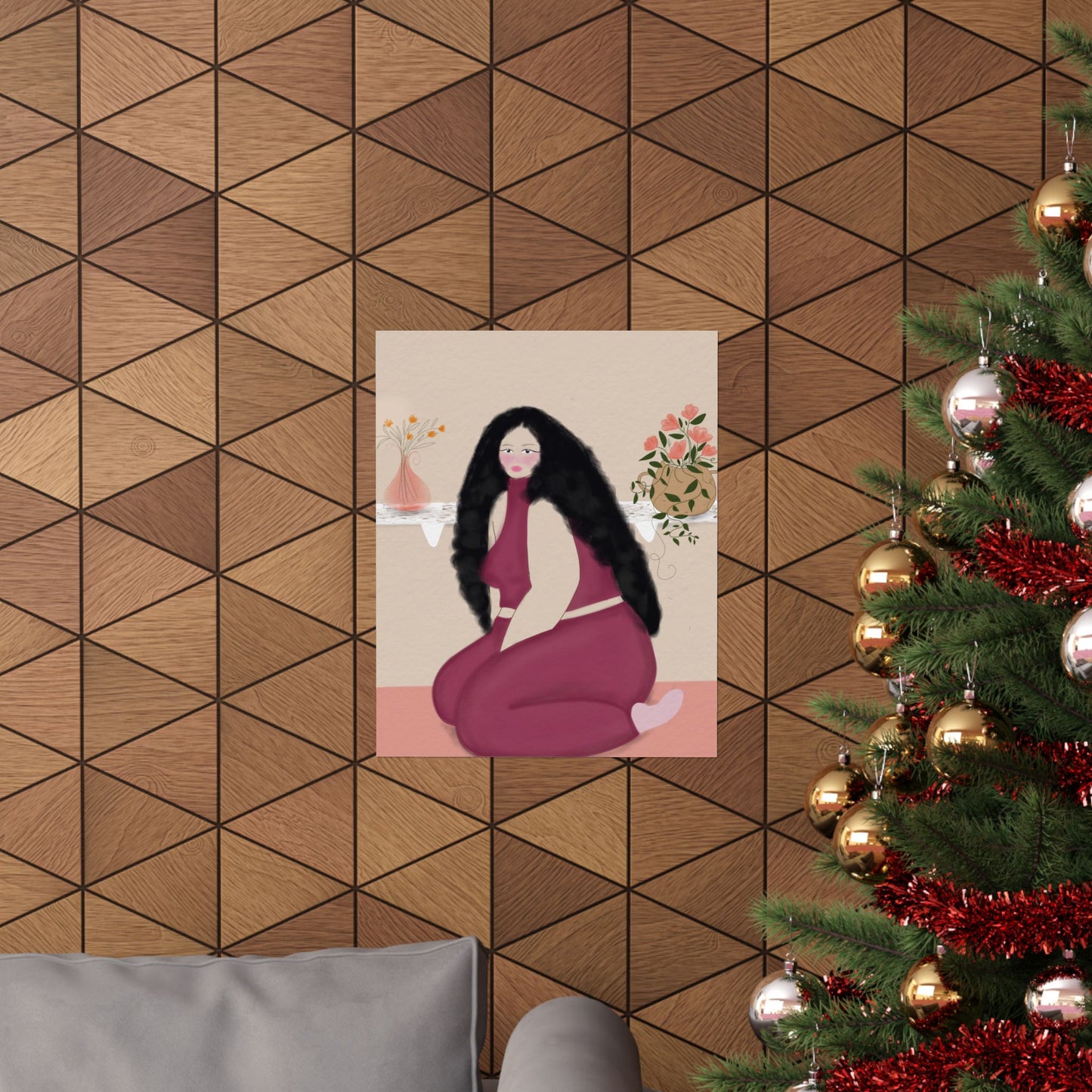 Soft Bloom -  Frameless Art Print for Cozy Home Decor