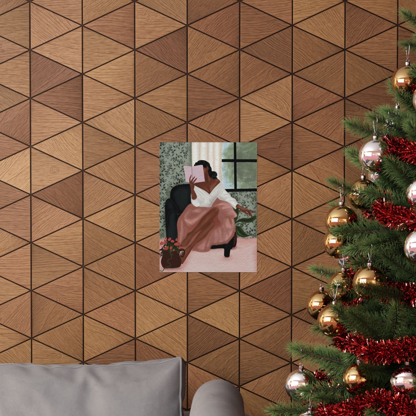 Elegant Solitude -  Frameless Art Print for Cozy Home Decor