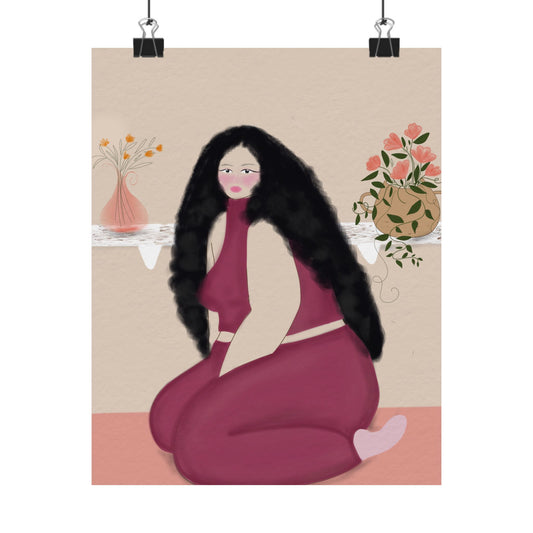 Soft Bloom -  Frameless Art Print for Cozy Home Decor