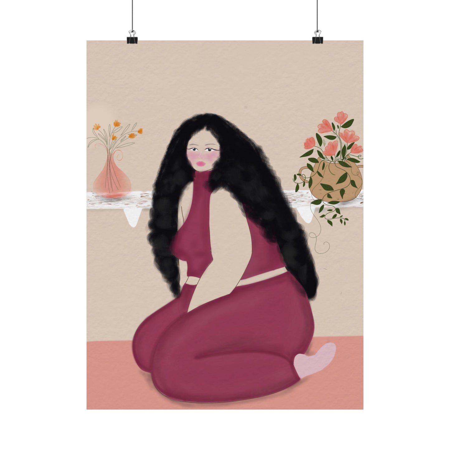 Soft Bloom -  Frameless Art Print for Cozy Home Decor