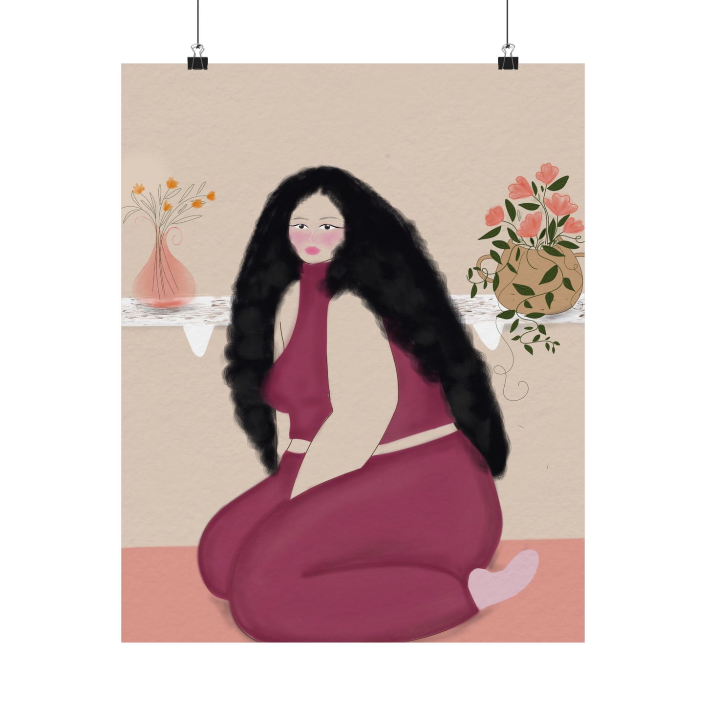 Soft Bloom -  Frameless Art Print for Cozy Home Decor