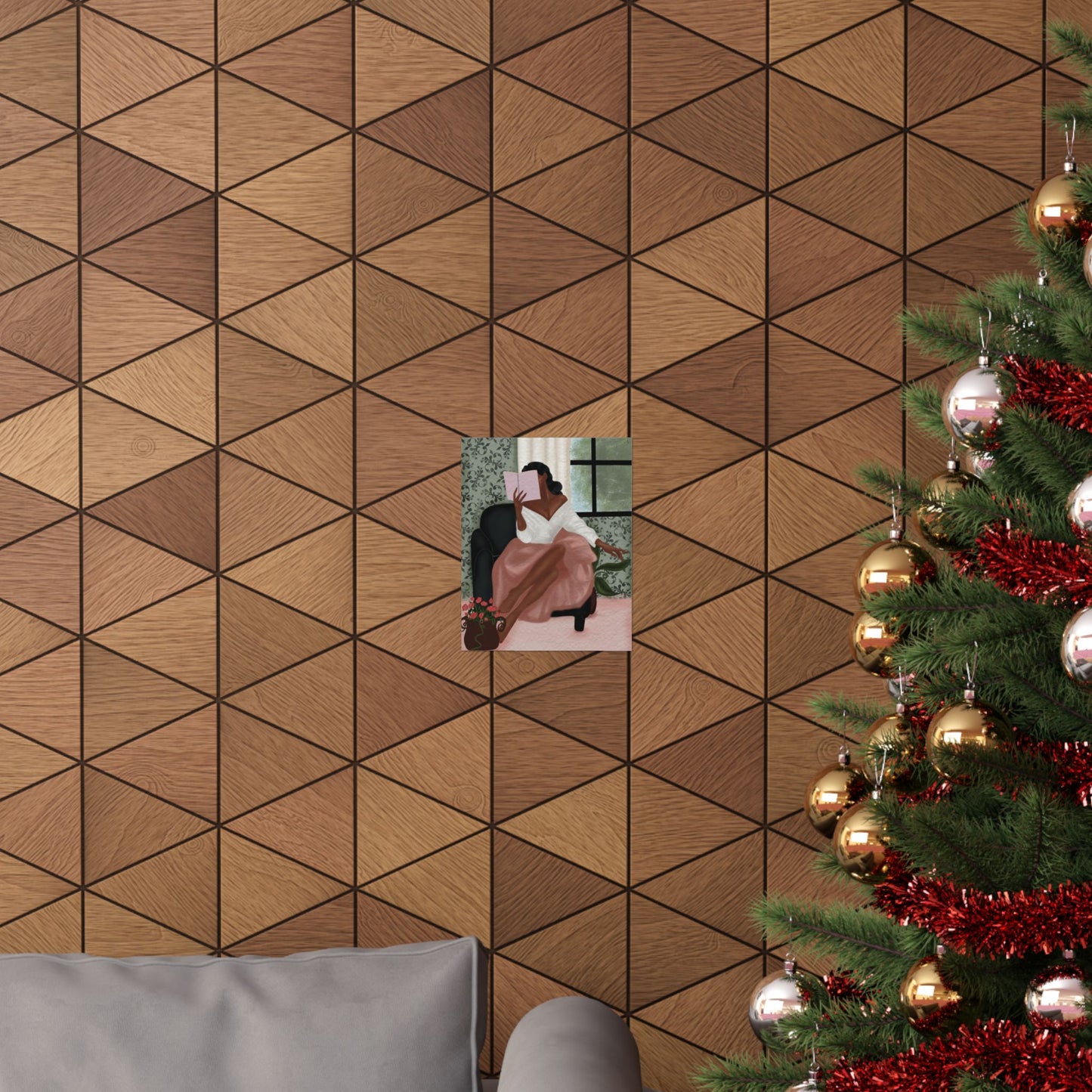 Elegant Solitude -  Frameless Art Print for Cozy Home Decor