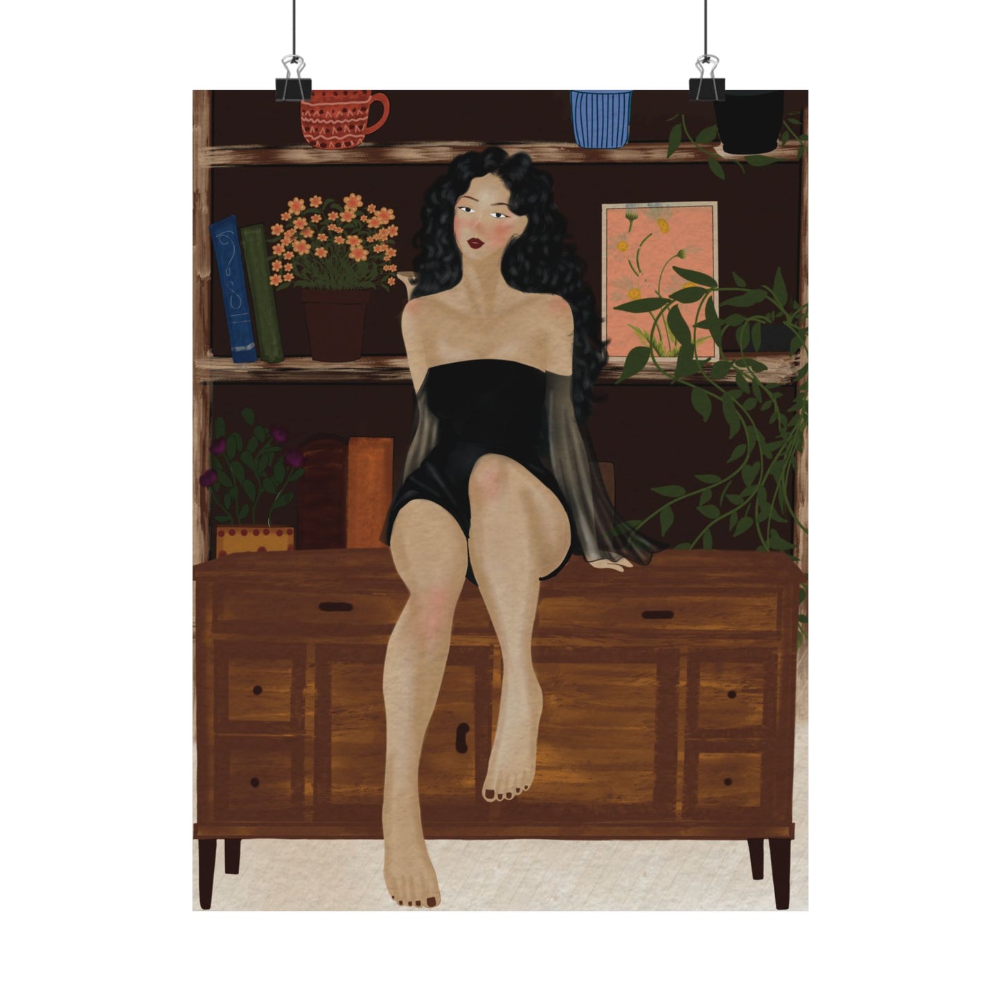 Pretty Pose -  Frameless Art Print for Cozy Home Decor