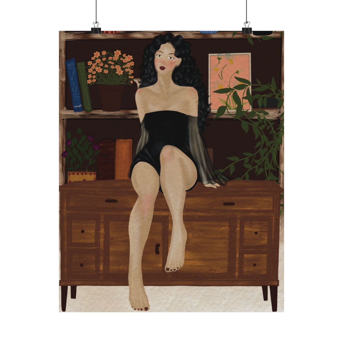 Pretty Pose -  Frameless Art Print for Cozy Home Decor