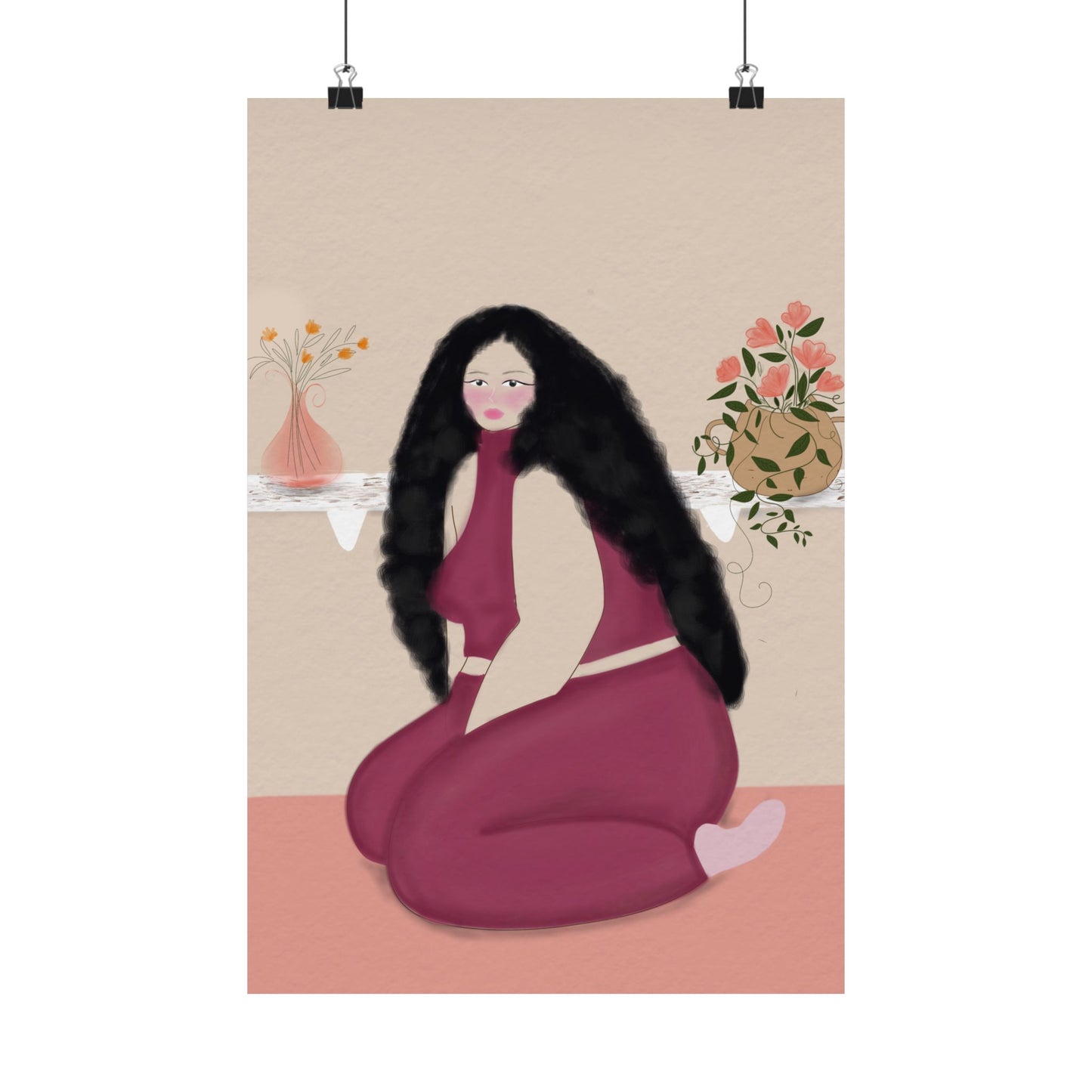 Soft Bloom -  Frameless Art Print for Cozy Home Decor