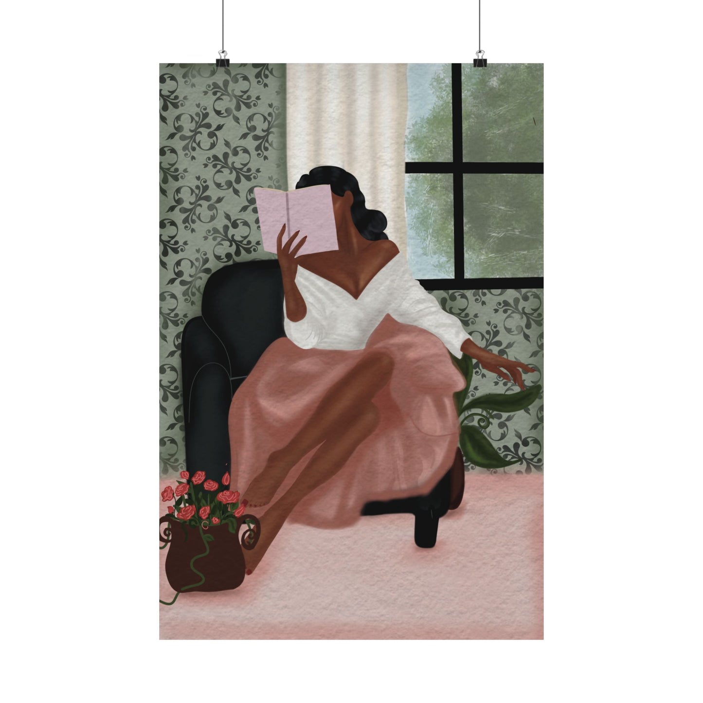 Elegant Solitude -  Frameless Art Print for Cozy Home Decor