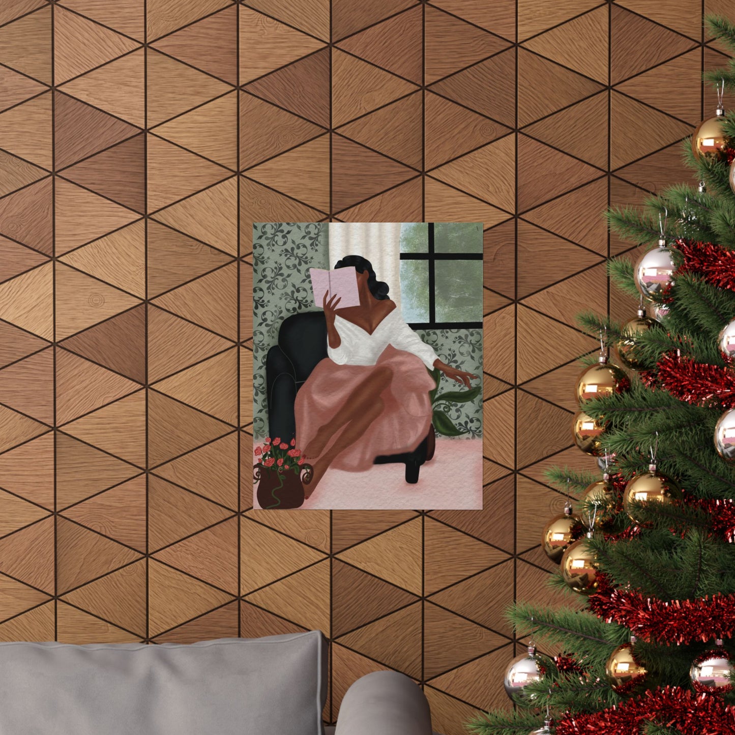 Elegant Solitude -  Frameless Art Print for Cozy Home Decor