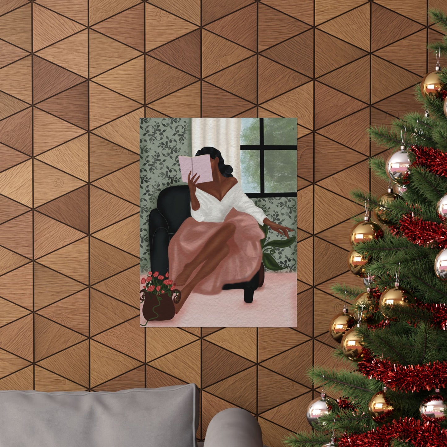 Elegant Solitude -  Frameless Art Print for Cozy Home Decor