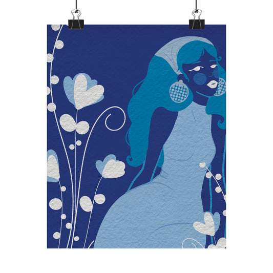 Feeling blue -  Frameless Art Print for Cozy Home Decor
