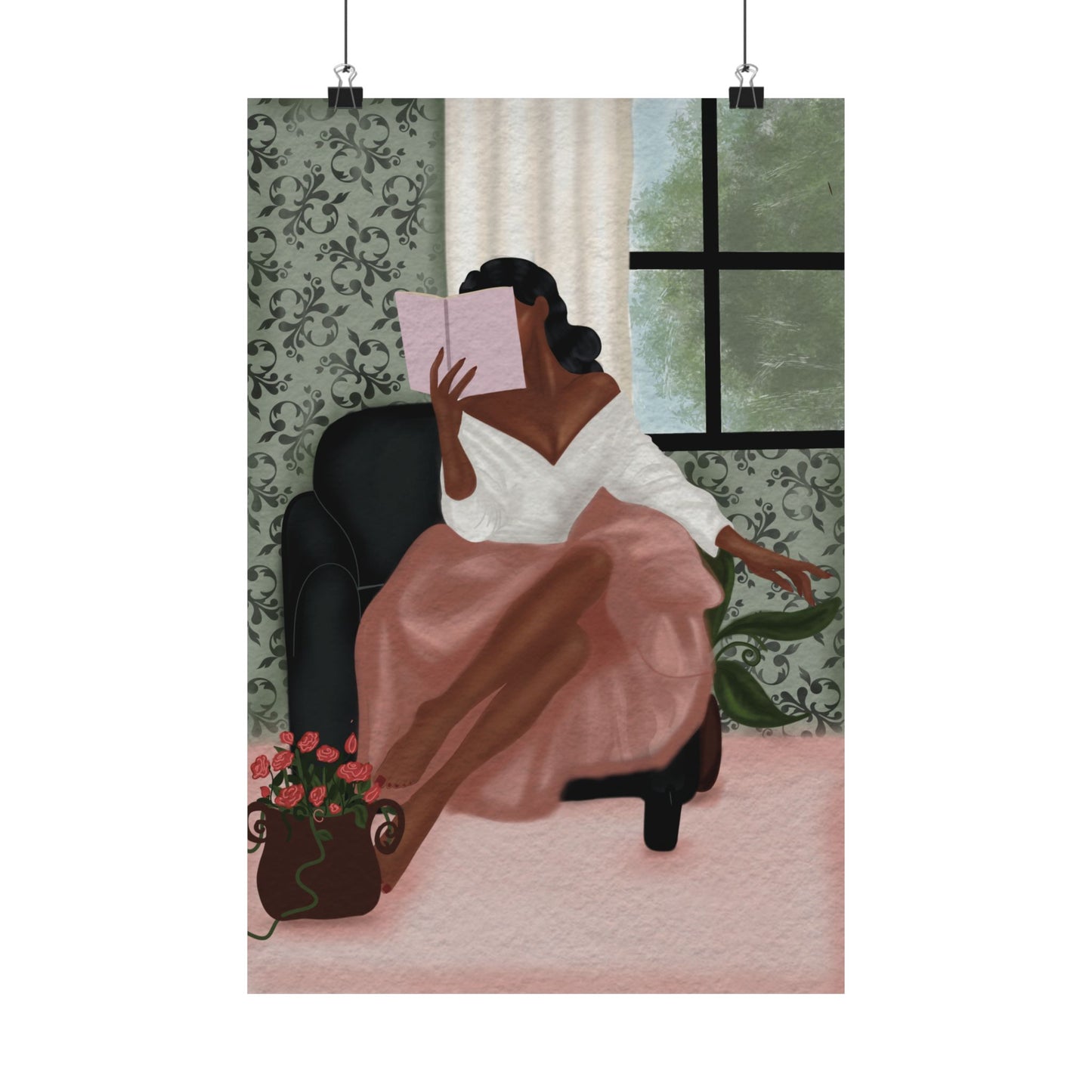 Elegant Solitude -  Frameless Art Print for Cozy Home Decor