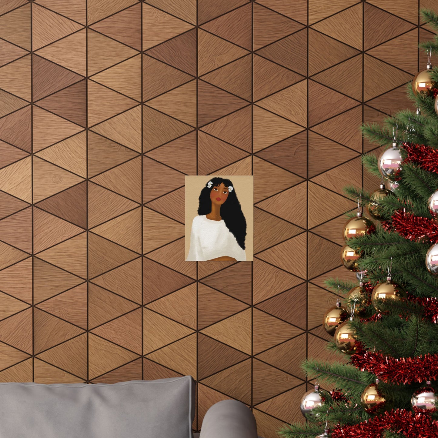 Daisys Stare -  Frameless Art Print for Cozy Home Decor